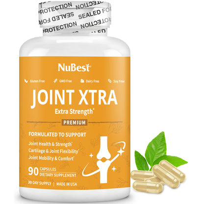 NuBest Joint Xtra - Joint Support Supplement | Joint Health Formula with Triple Joint Strength - Glucosamine, Chondroitin, Turmeric, MSM | 1 Month Supply - dailyvitalstore
