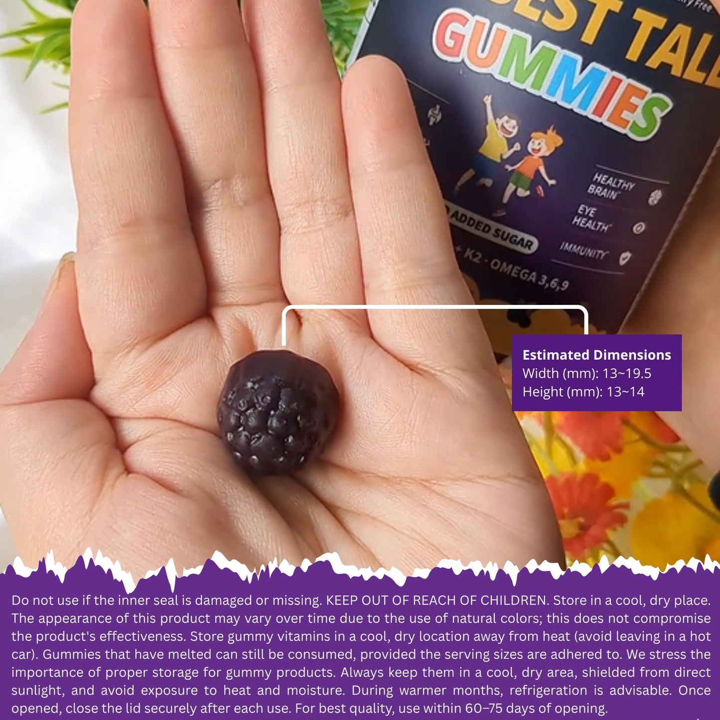 NuBest Tall Gummies for Kids Age 2+ & Teens | Bone Strength, Immunity, Digestive Health with Calcium, Vitamin D3, K2, B Complex, Magnesium, Zinc - dailyvitalstore