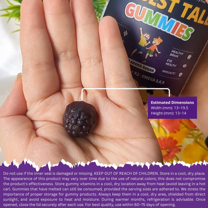 NuBest Tall Gummies for Kids Age 2+ & Teens | Bone Strength, Immunity, Digestive Health with Calcium, Vitamin D3, K2, B Complex, Magnesium, Zinc - dailyvitalstore