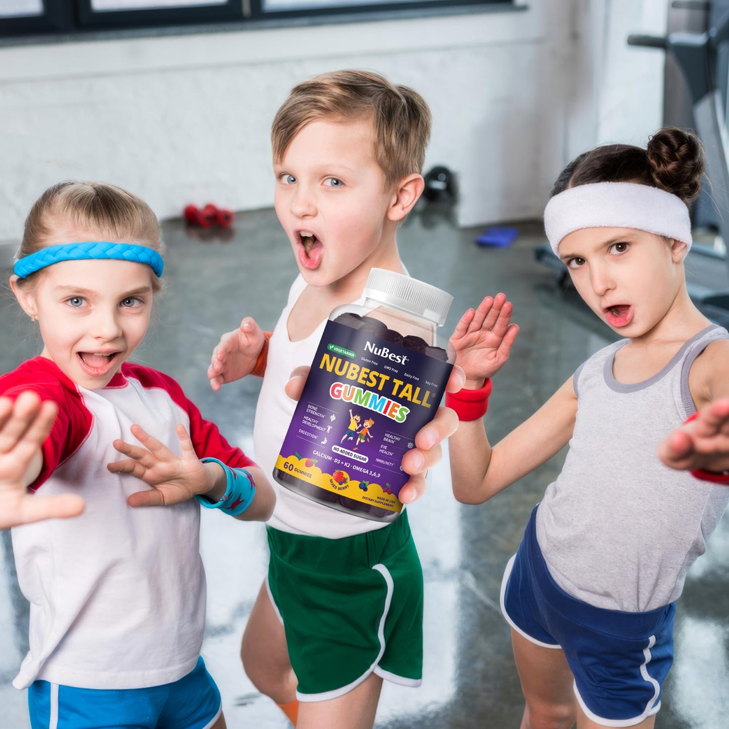 NuBest Tall Gummies for Kids Age 2+ & Teens | Bone Strength, Immunity, Digestive Health with Calcium, Vitamin D3, K2, B Complex, Magnesium, Zinc - dailyvitalstore