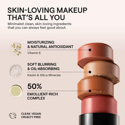Nudestix Nudies Bronze All Over Matte Bronzing Stick – 3-in-1 Cream Bronzer for Cheeks, Eyes & Lips with Built-In Brush | Natural Contour & Sun-Kissed Glow | Bondi Bae - dailyvitalstore
