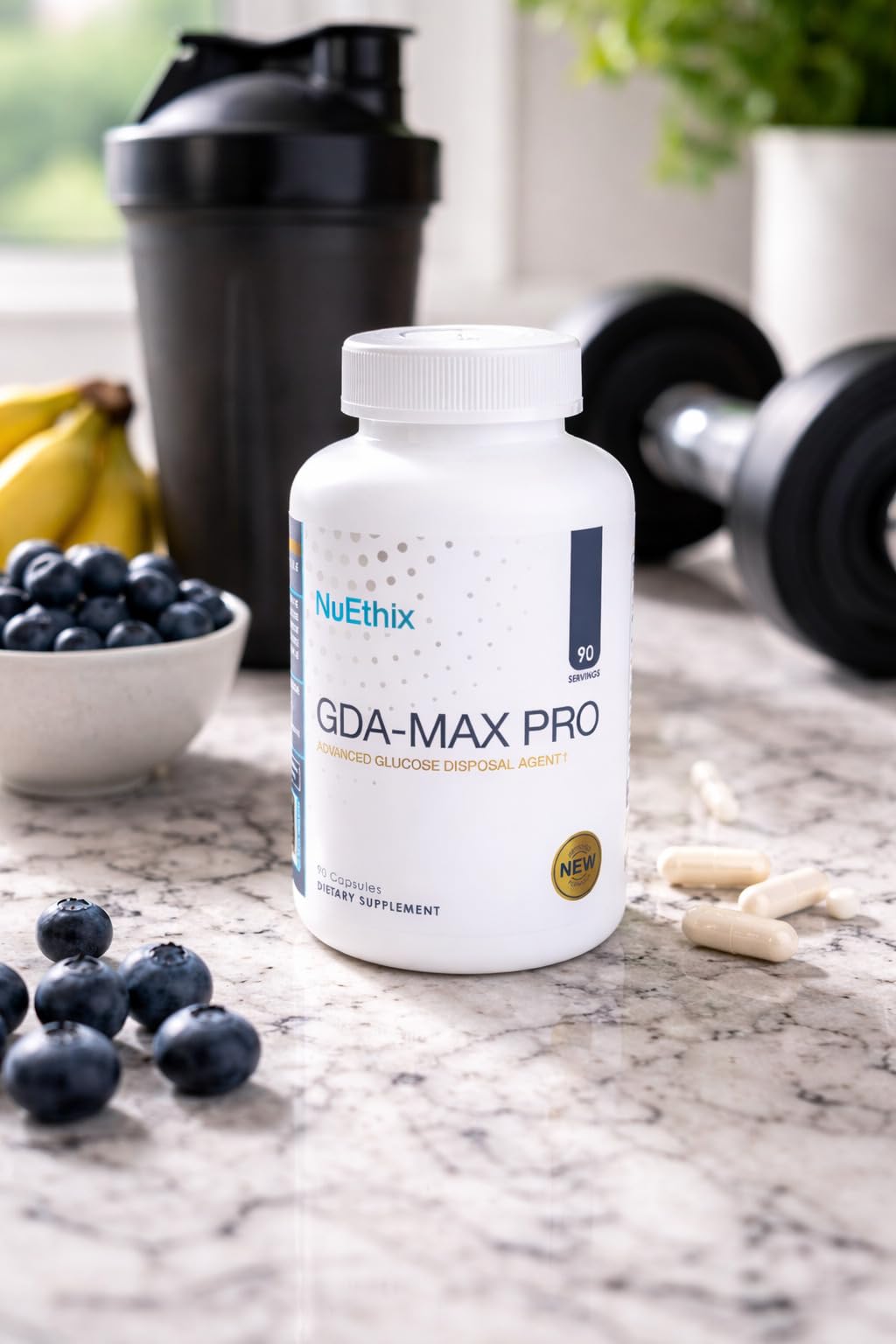 NuEthix Formulations GDA-MAX PRO, Double Berbine HCL Supplement, Supports Glucose Metabolism, Weight Management, Immune Support, Heart Health - Non GMO, Gluten Free, Dairy Free, 90 Count - dailyvitalstore