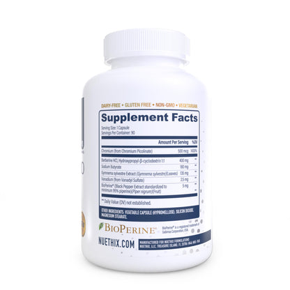 NuEthix Formulations GDA-MAX PRO, Double Berbine HCL Supplement, Supports Glucose Metabolism, Weight Management, Immune Support, Heart Health - Non GMO, Gluten Free, Dairy Free, 90 Count - dailyvitalstore