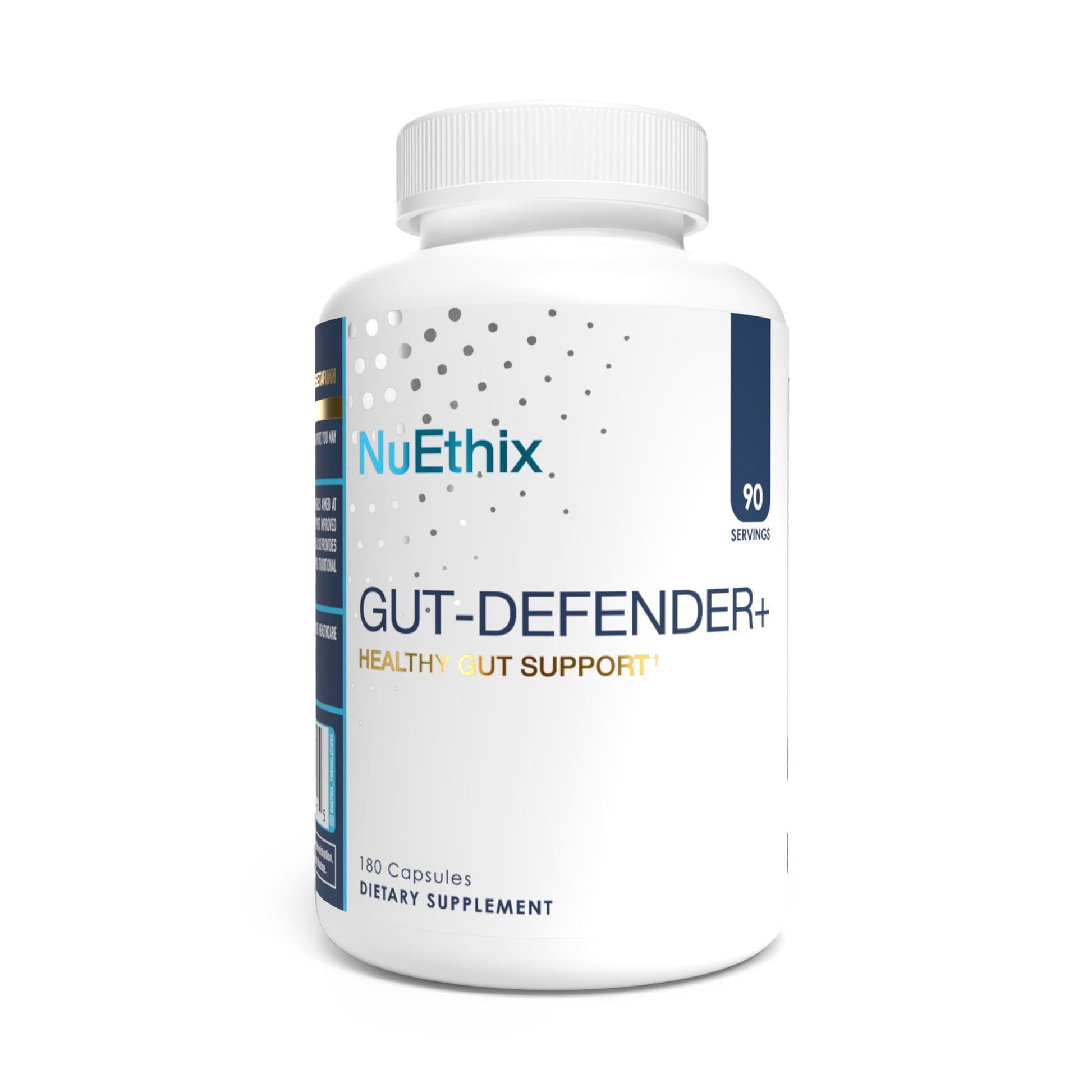NuEthix Formulations Gut Defender+ Microbiome Balance Dietary Supplement, 180 Capsules, 90 Servings - dailyvitalstore