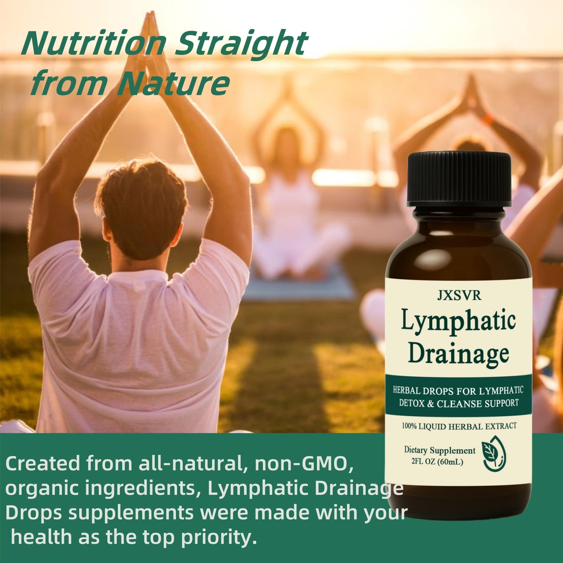 Nuflos Lymphatic Drainage Drops, Lymphatic Drainage Massager& Supplements, 2 Fl. Oz-Herbal Blend-Lymph System Support, Lymphatic Drainage, Immune System & Detox - dailyvitalstore