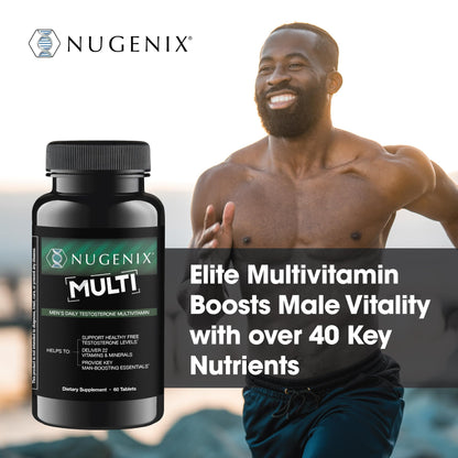 Nugenix Multivitamin for Men, Multivitamin and Support - 19 Vitamins and Minerals, Supports Free , Balance Cortisol, Promotes Nitric Oxide Production - dailyvitalstore