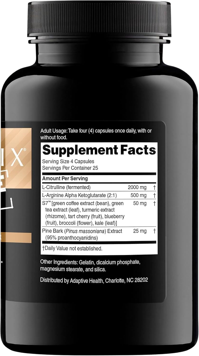 Nugenix Nitric Oxide Booster Supplement - Nitric Oxide Flow, L-Arginine, L-Citrulline, Pine Bark Extract - Vasodilator - 100 Capsules - dailyvitalstore