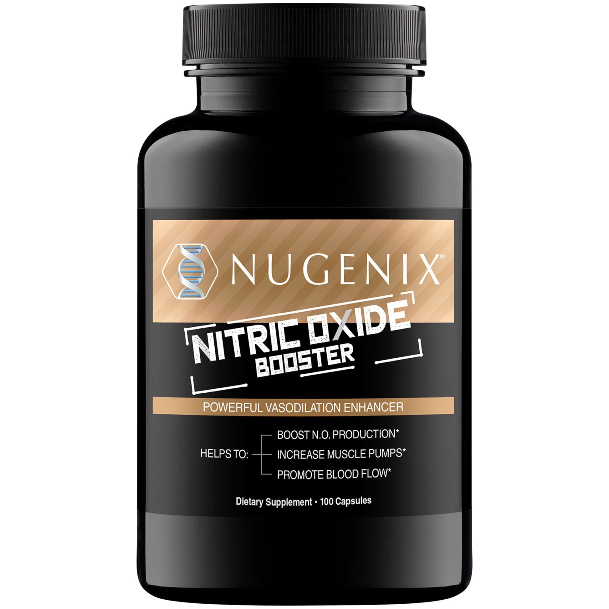Nugenix Nitric Oxide Booster Supplement - Nitric Oxide Flow, L-Arginine, L-Citrulline, Pine Bark Extract - Vasodilator - 100 Capsules - dailyvitalstore