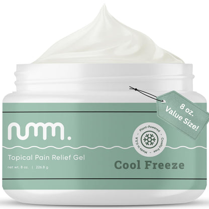 numm Cool Pain Relief Gel – Instant Cold Therapy for Joint & Muscle Pain, Strain & Soreness – Menthol Cream 8oz – Vegan, Alcohol-Free Cooling Relief for Post-Workout Recovery - dailyvitalstore