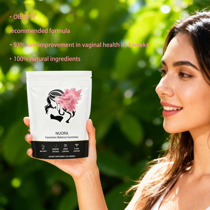 nuora Feminine Balance Gummies, Vegan Hawaiian Pineapple, pH Balance, Healthy Odor, Flora and Immune Support, - dailyvitalstore