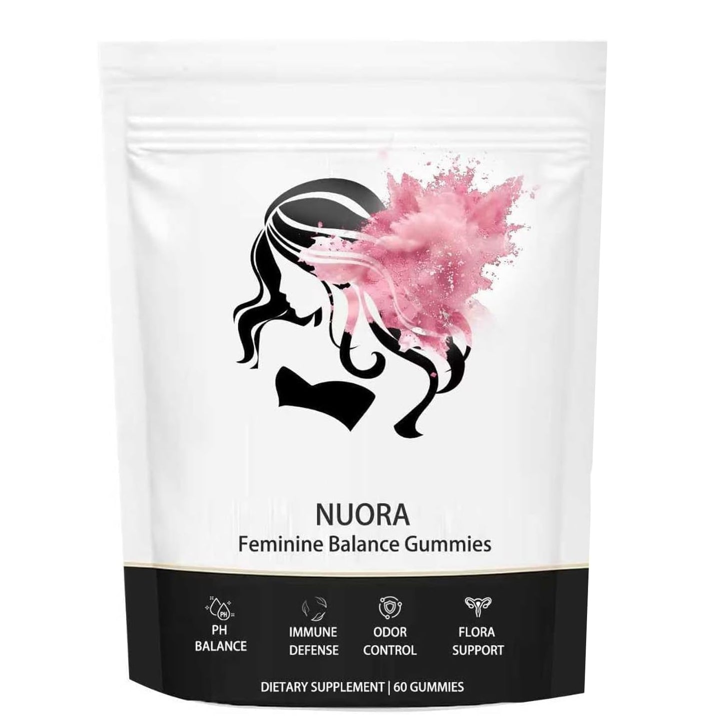 nuora Feminine Balance Gummies, Vegan Hawaiian Pineapple, pH Balance, Healthy Odor, Flora and Immune Support, - dailyvitalstore