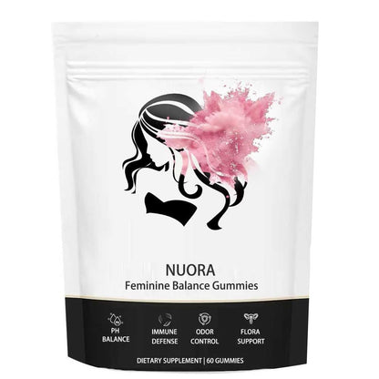 nuora Feminine Balance Gummies, Vegan Hawaiian Pineapple, pH Balance, Healthy Odor, Flora and Immune Support, - dailyvitalstore