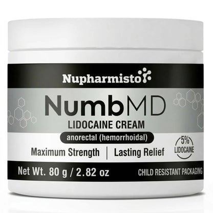 Nupharmisto Numbing Cream Maximum Strength : Long Lasting Numbing Cream with 5X Numbing - Emu Oil and Arnica 80 g / 2.82 oz - dailyvitalstore