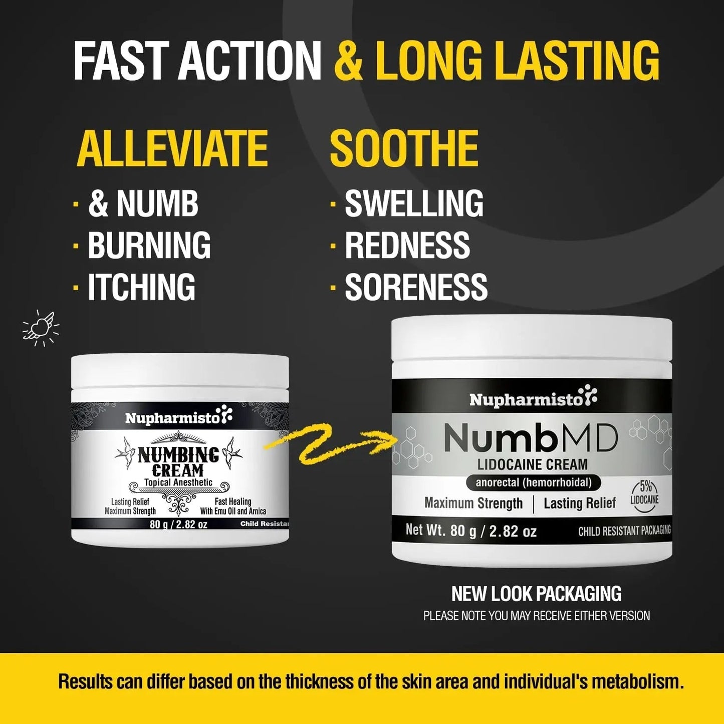 Nupharmisto Numbing Cream Maximum Strength : Long Lasting Numbing Cream with 5X Numbing - Emu Oil and Arnica 80 g / 2.82 oz - dailyvitalstore
