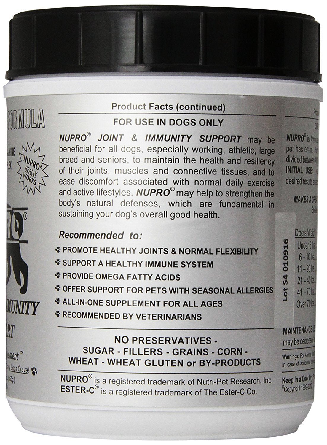 Nupro Joint and Immunity Supplement, 30-Ounce - dailyvitalstore