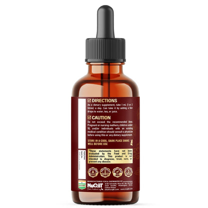 NUQIIT 10in1 Lemon Balm Tincture Blend Includes Vitamin D3, Vitamin K2, Lemon Balm, Ginger, Turmeric, Ceylon Cinnamon and More - 1 FL Oz - 60 Day Supply - dailyvitalstore