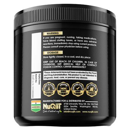 NUQIIT Organic Ashwangdha Capsules 15000mg Irish Sea Moss Apple Cider Vinegar & More - Support Brain Health, Strength & Immune System - 120 Vegan Capsules - dailyvitalstore