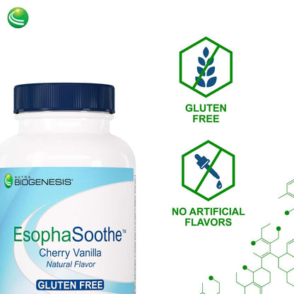 Nutra Biogenesis EsophaSoothe - Chewable Esophogeal Support with Magnesium, Potassium & Calcium for Men & Women - 60 Tablet Chews - dailyvitalstore