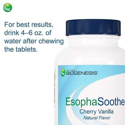 Nutra Biogenesis EsophaSoothe - Chewable Esophogeal Support with Magnesium, Potassium & Calcium for Men & Women - 60 Tablet Chews - dailyvitalstore