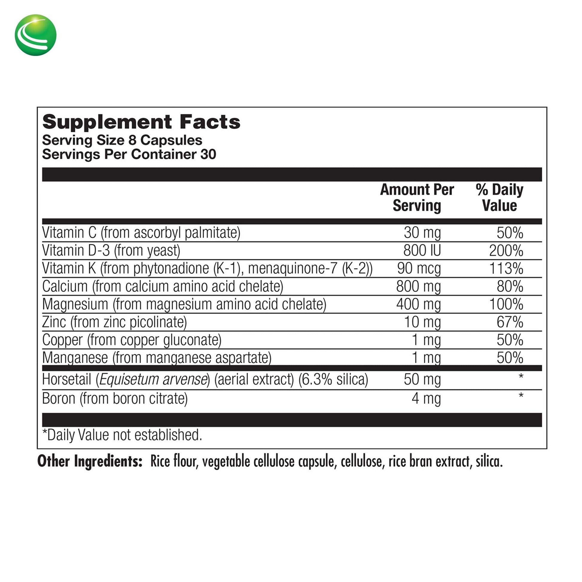 Nutra Biogenesis Osteogenesis - Bone Health Supplements for Women & Men, Vitamin D3 K2 & Calcium for Bone Density & Healing, Minerals Zinc, Magnesium & Boron - 240 Veggie Capsules - dailyvitalstore