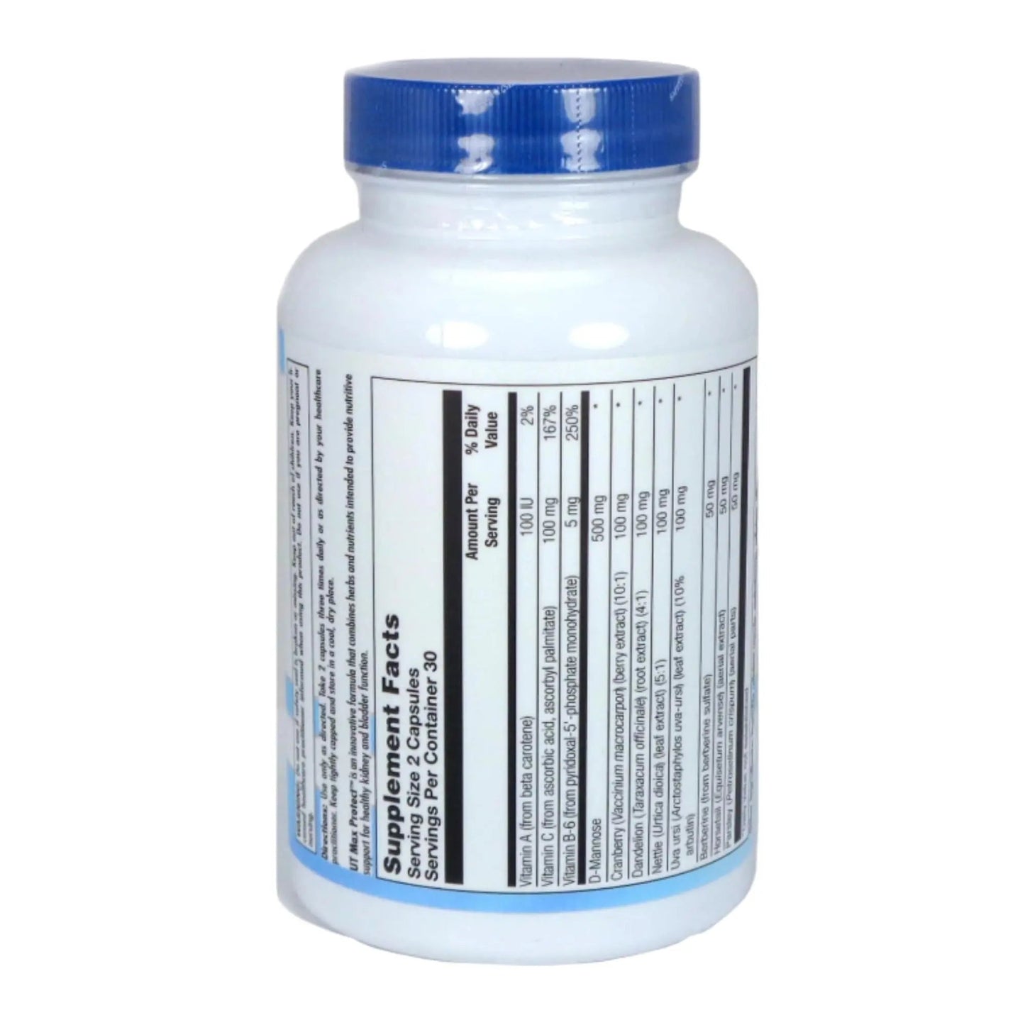 Nutra Biogenesis UT Max Protect - D Mannose Supplements for Women, Cranberry Pills for Urinary Tract Cleanse & Bladder Health, 500mg D-Mannose Per Serving - 60 Veggie Capsules - dailyvitalstore