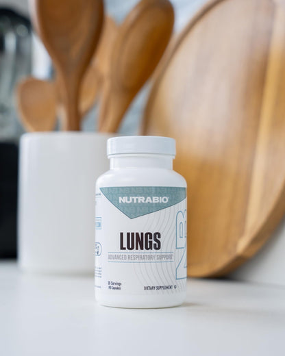 NutraBio Lungs Supplement - Blend of Immuno-LP20 and Natural Extracts to Help Support Respiratory & Immune Health - 90 Capsules - dailyvitalstore