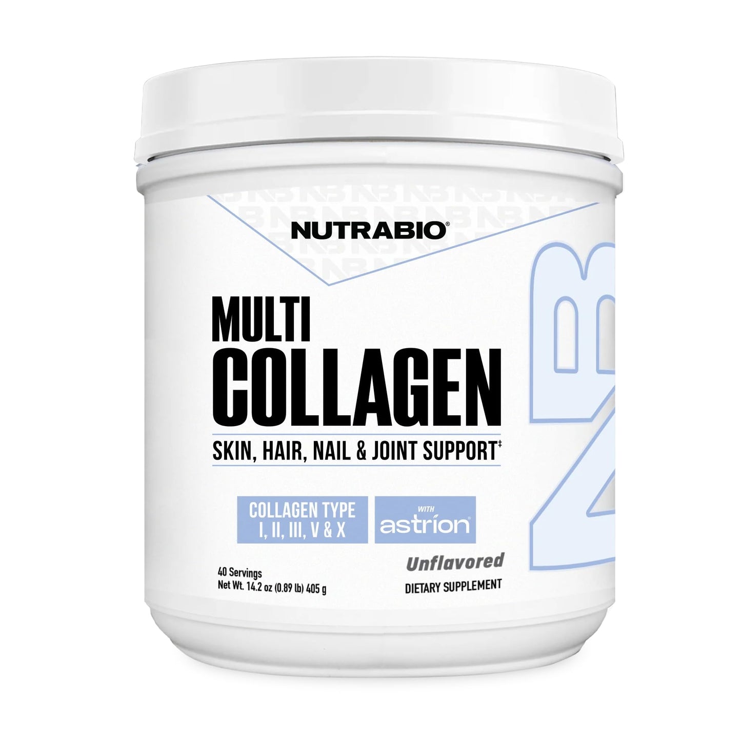 NutraBio Multi Collagen Powder - Hydrolyzed Collagen Peptides for Glowing Hair & Skin - Grass-Fed - Collagen Powder for Women and Men - 40 Servings- Unflavored - dailyvitalstore