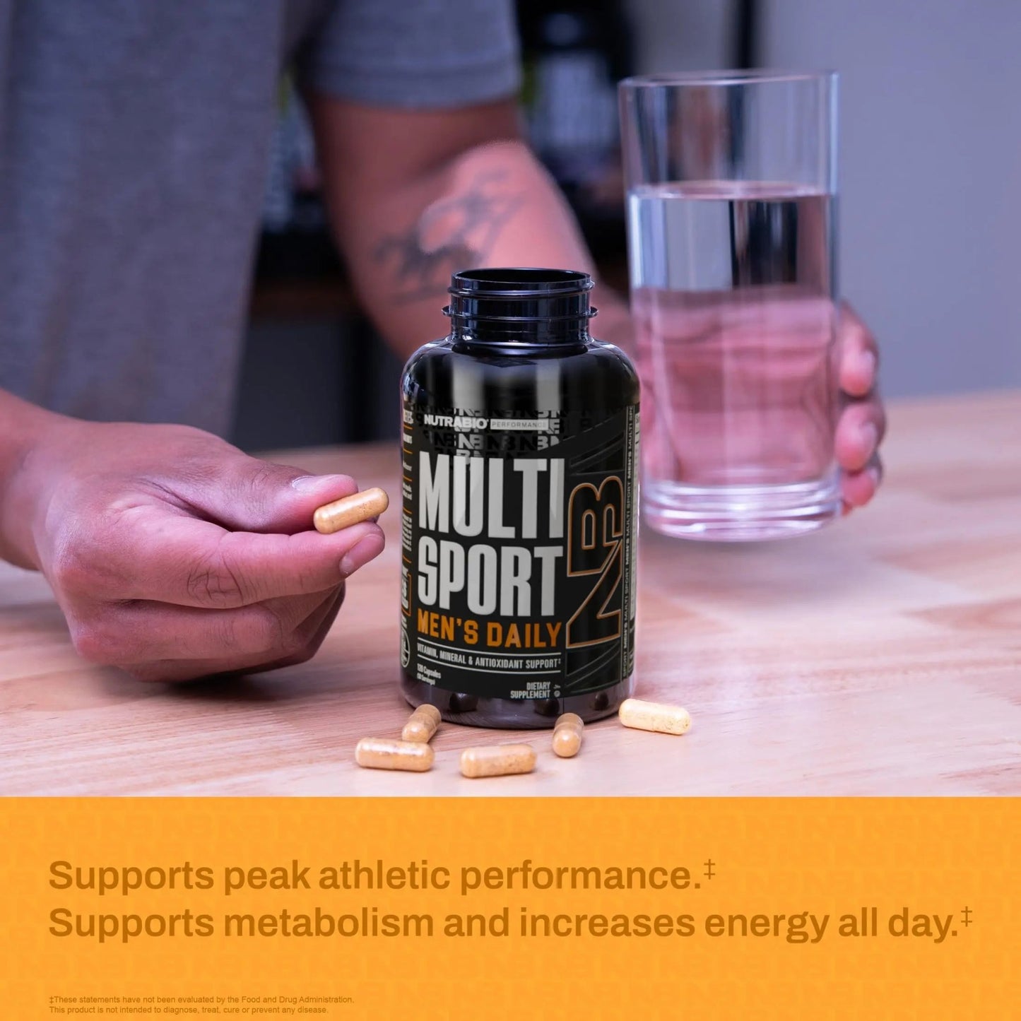 NutraBio Multisport for Men - Mens MultiVitamin - 33 Vitamins, Minerals, Micronutrients - Rich in Antioxidants - dailyvitalstore