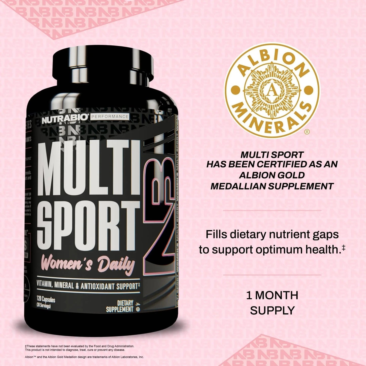 NutraBio Multisport for Women - Womens MultiVitamin - 33 Vitamins, Minerals, Micronutrients - Rich in Antioxidants - dailyvitalstore