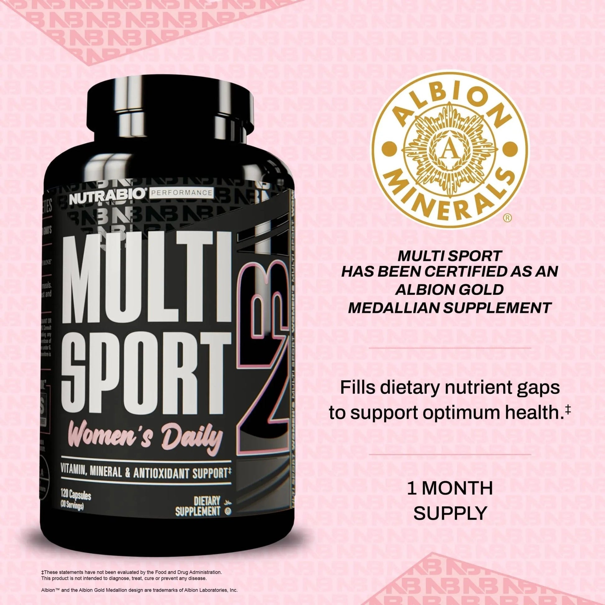 NutraBio Multisport for Women - Womens MultiVitamin - 33 Vitamins, Minerals, Micronutrients - Rich in Antioxidants - dailyvitalstore