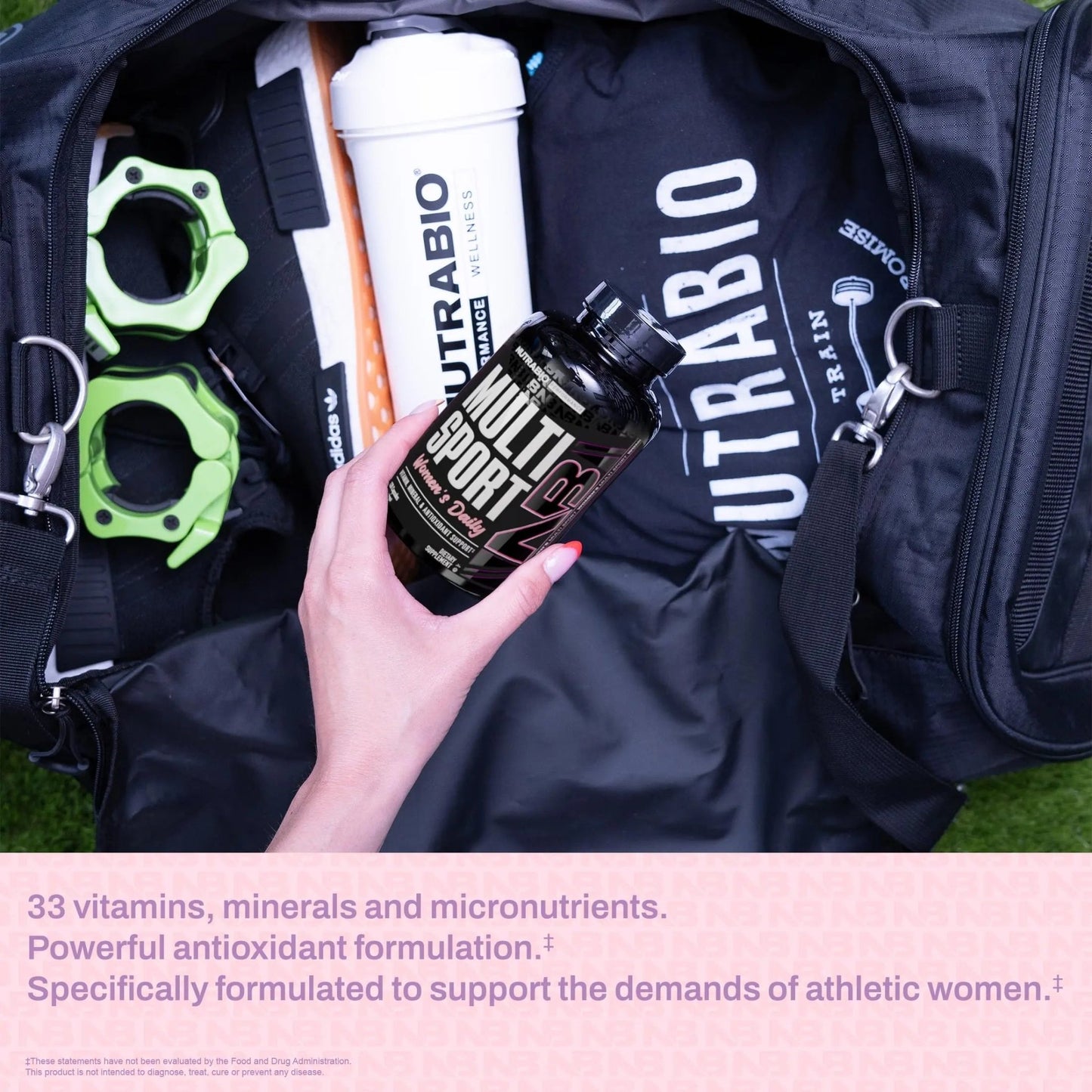 NutraBio Multisport for Women - Womens MultiVitamin - 33 Vitamins, Minerals, Micronutrients - Rich in Antioxidants - dailyvitalstore