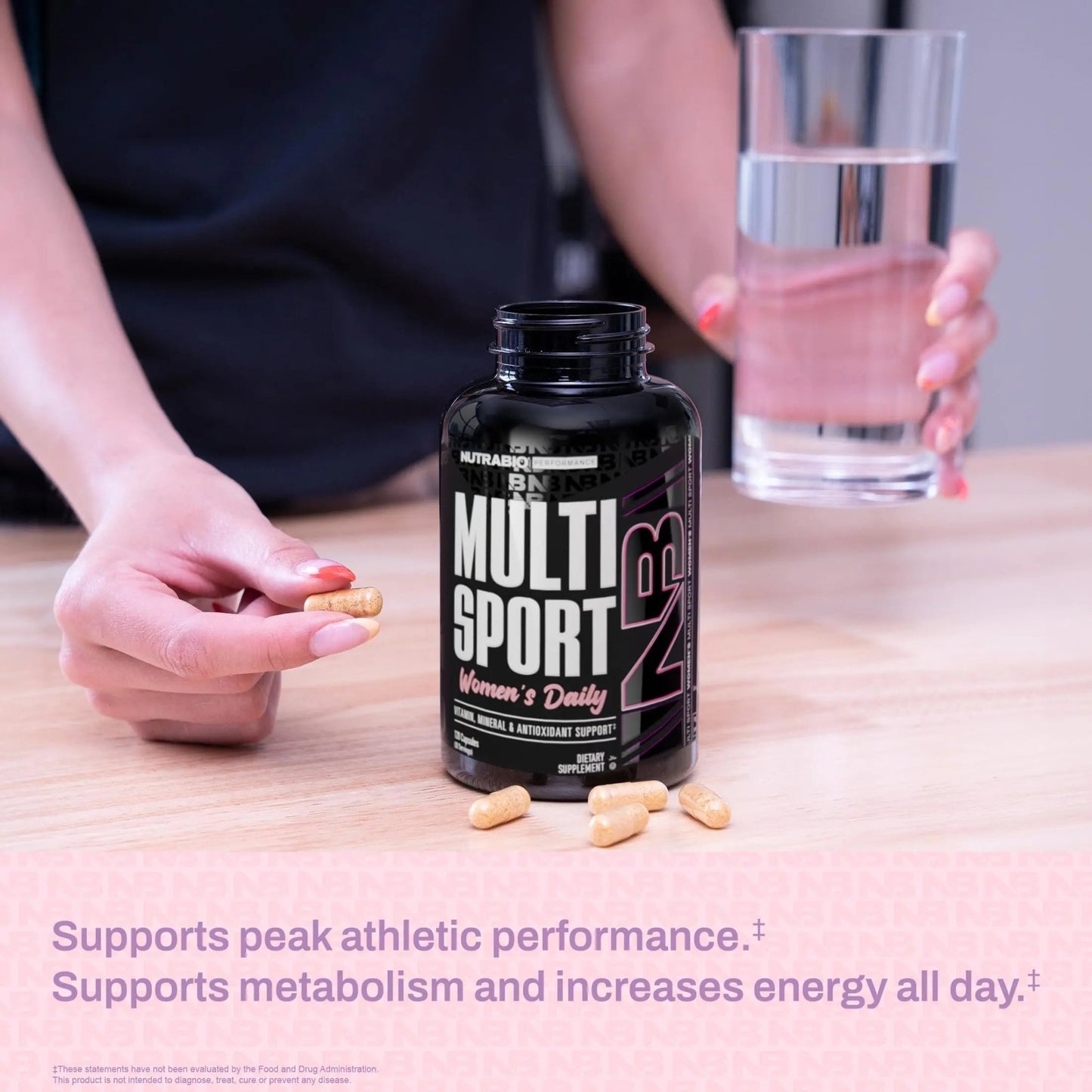 NutraBio Multisport for Women - Womens MultiVitamin - 33 Vitamins, Minerals, Micronutrients - Rich in Antioxidants - dailyvitalstore