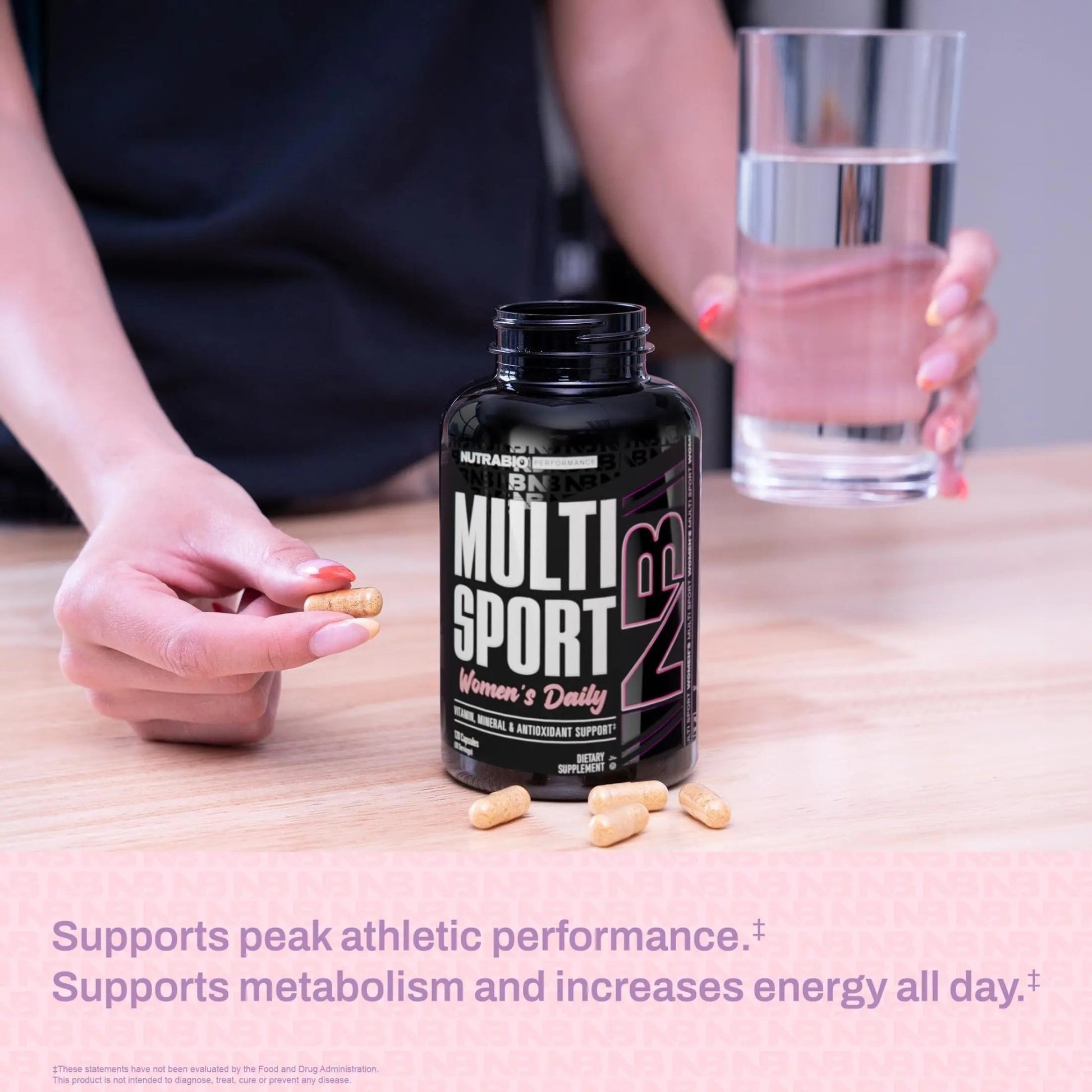 NutraBio Multisport for Women - Womens MultiVitamin - 33 Vitamins, Minerals, Micronutrients - Rich in Antioxidants - dailyvitalstore
