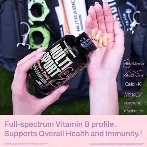 NutraBio Multisport for Women - Womens MultiVitamin - 33 Vitamins, Minerals, Micronutrients - Rich in Antioxidants - dailyvitalstore