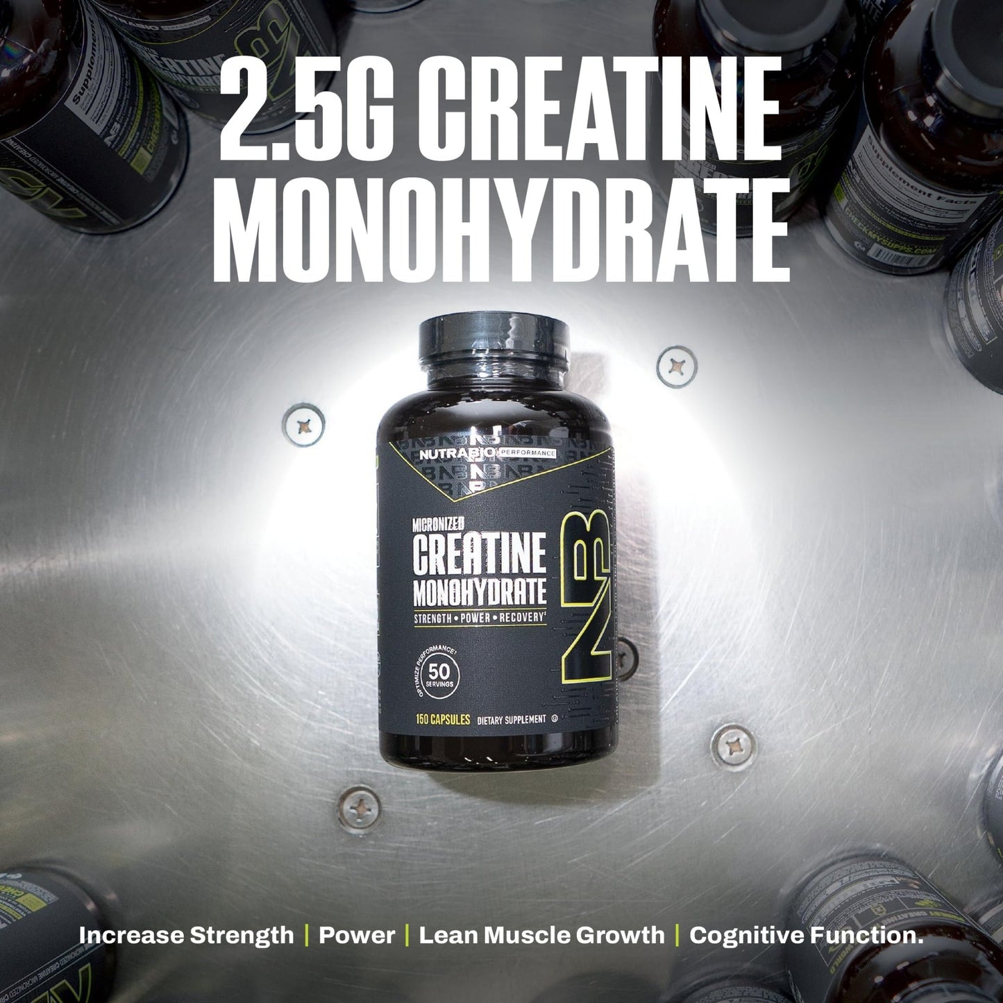 NutraBio Pure Micronized Creatine Monohydrate Capsules, Creatine Pills, Supports Bulk Muscle Energy, Recovery, and Strength - Keto Friendly, Kosher - dailyvitalstore