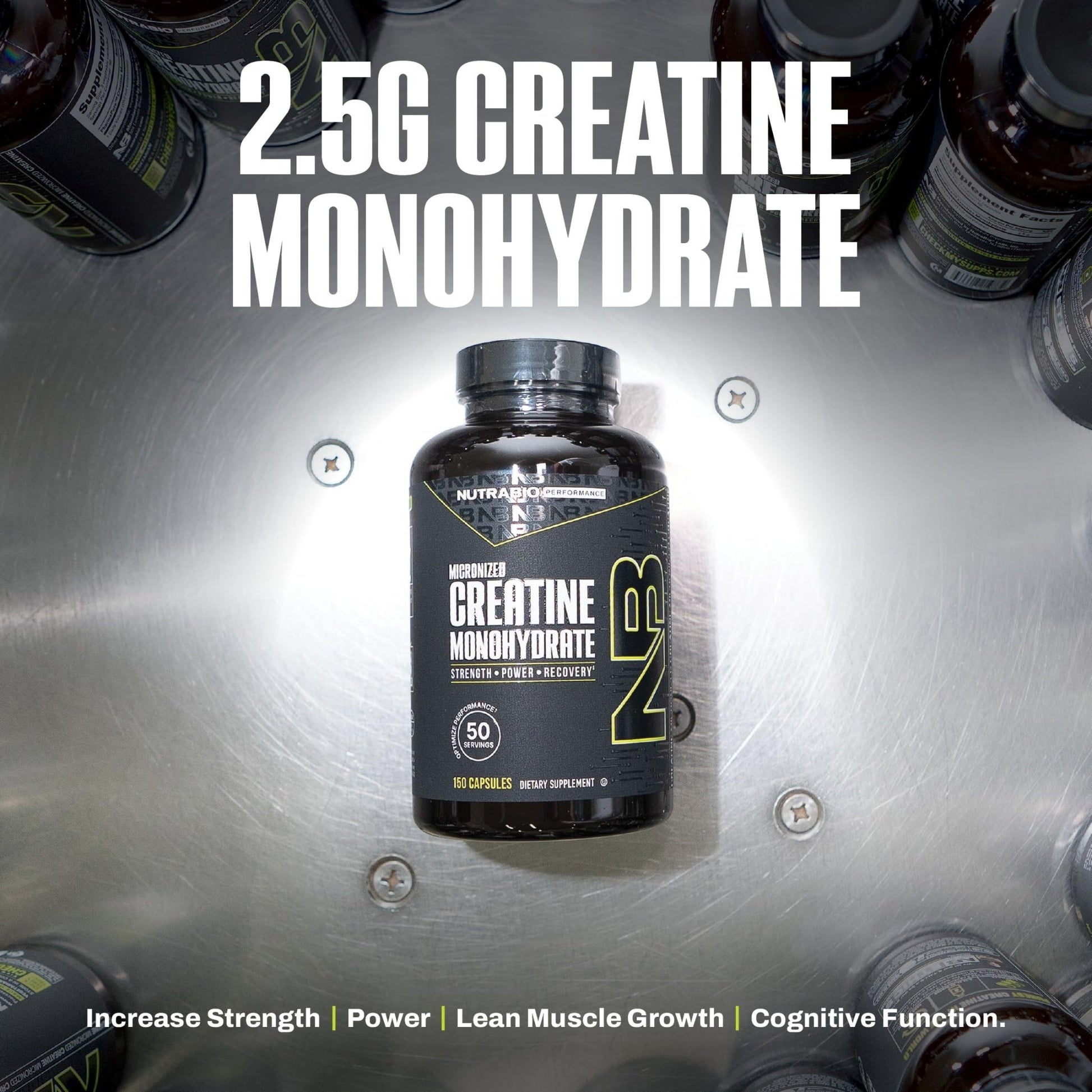 NutraBio Pure Micronized Creatine Monohydrate Capsules, Creatine Pills, Supports Bulk Muscle Energy, Recovery, and Strength - Keto Friendly, Kosher - dailyvitalstore