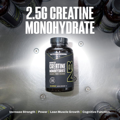 NutraBio Pure Micronized Creatine Monohydrate Capsules, Creatine Pills, Supports Bulk Muscle Energy, Recovery, and Strength - Keto Friendly, Kosher - dailyvitalstore