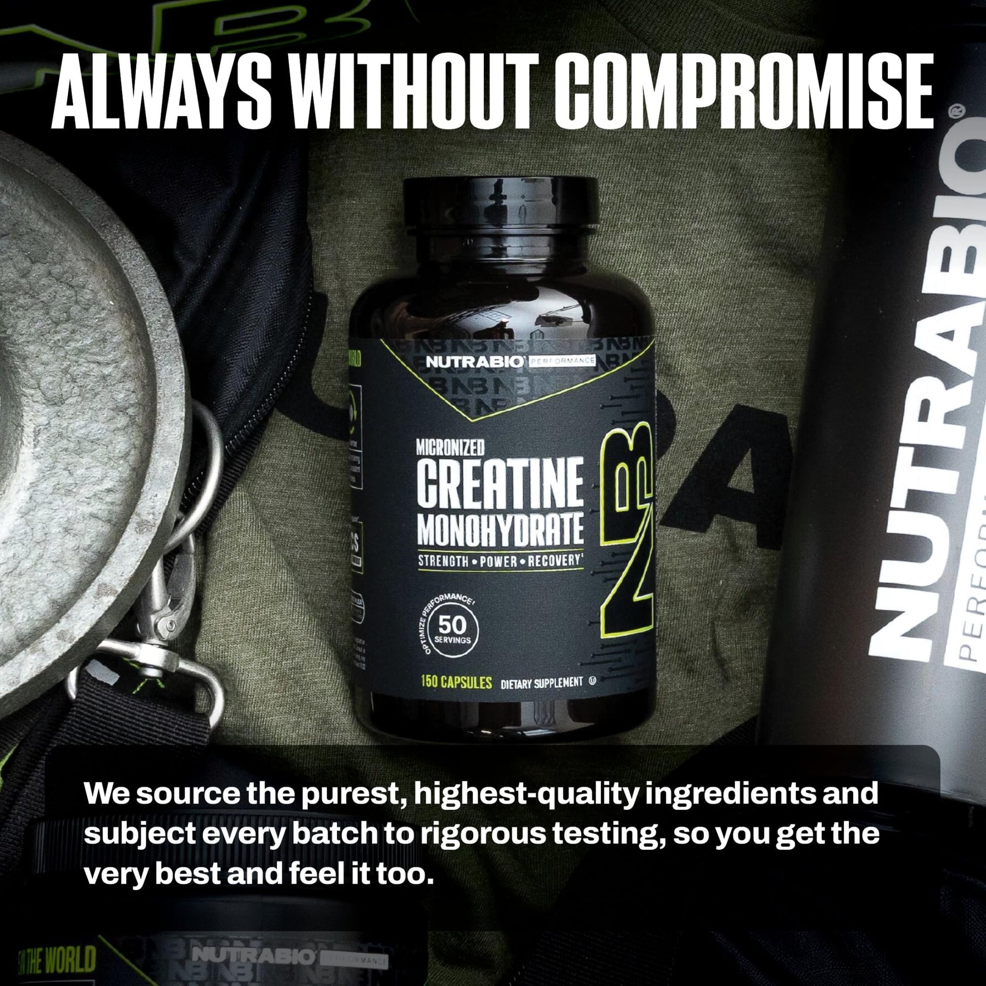 NutraBio Pure Micronized Creatine Monohydrate Capsules, Creatine Pills, Supports Bulk Muscle Energy, Recovery, and Strength - Keto Friendly, Kosher - dailyvitalstore