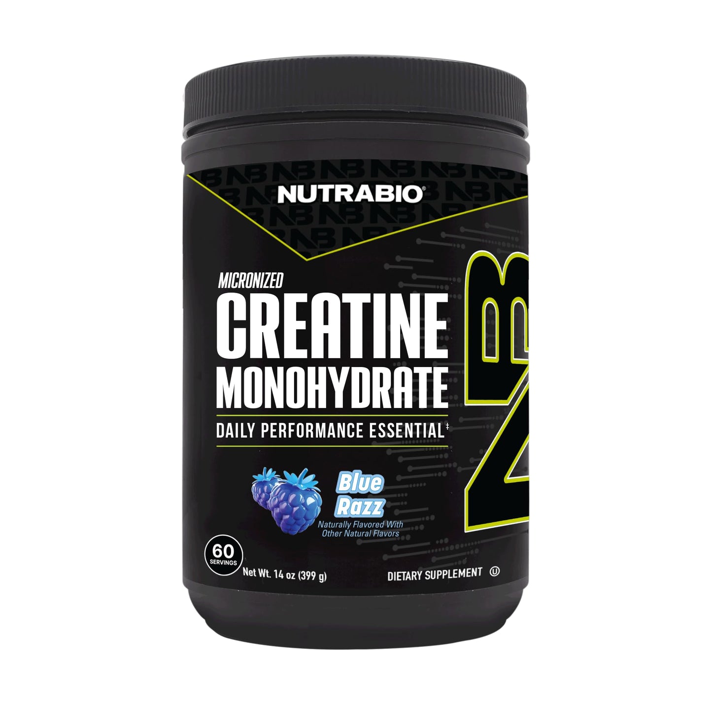 NutraBio Pure Micronized Creatine Monohydrate Powder Supplement, Blue Razz (300 g) - Supports Bulk Muscle Energy, Recovery, and Strength - HPLC Tested Creatine Powder Supplement for Men and Women - dailyvitalstore
