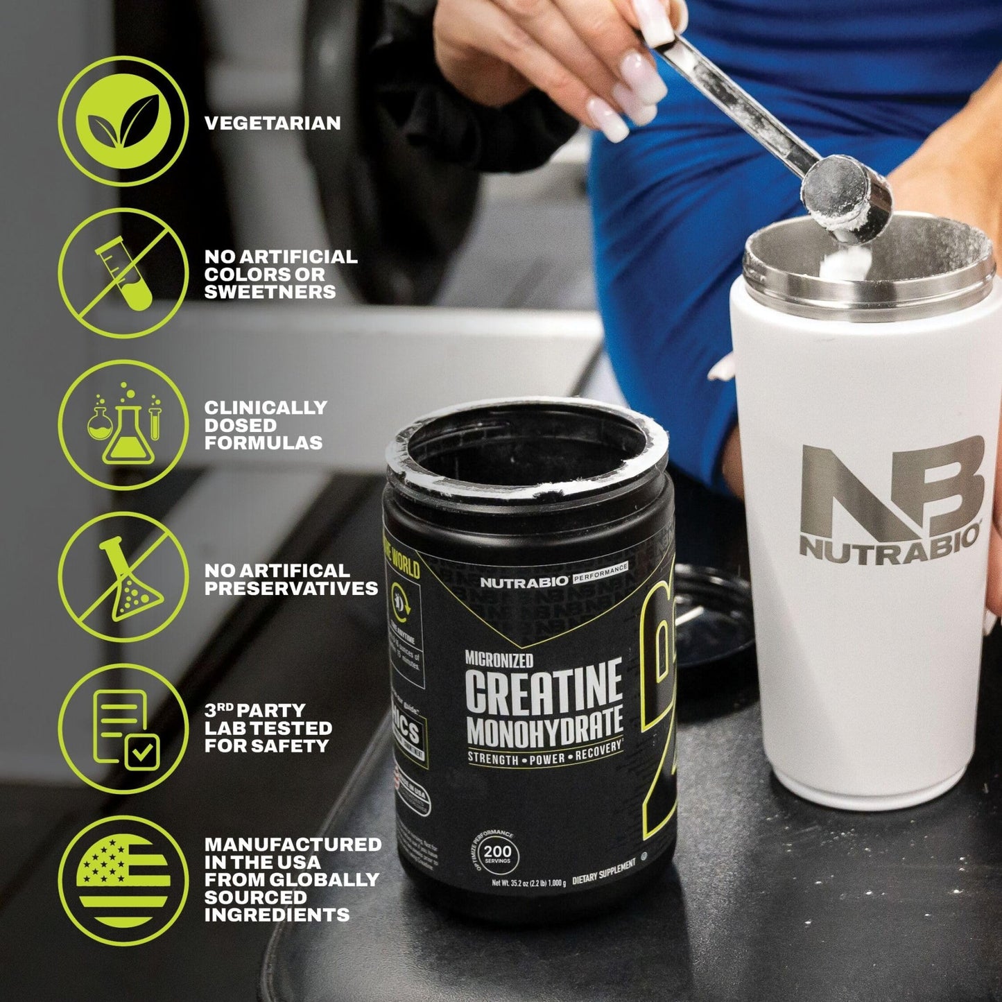 NutraBio Pure Micronized Creatine Monohydrate Powder Supplement, Unflavored, (1000 g) - Supports Bulk Muscle Energy, Recovery, and Strength - HPLC Tested Creatine Powder - dailyvitalstore