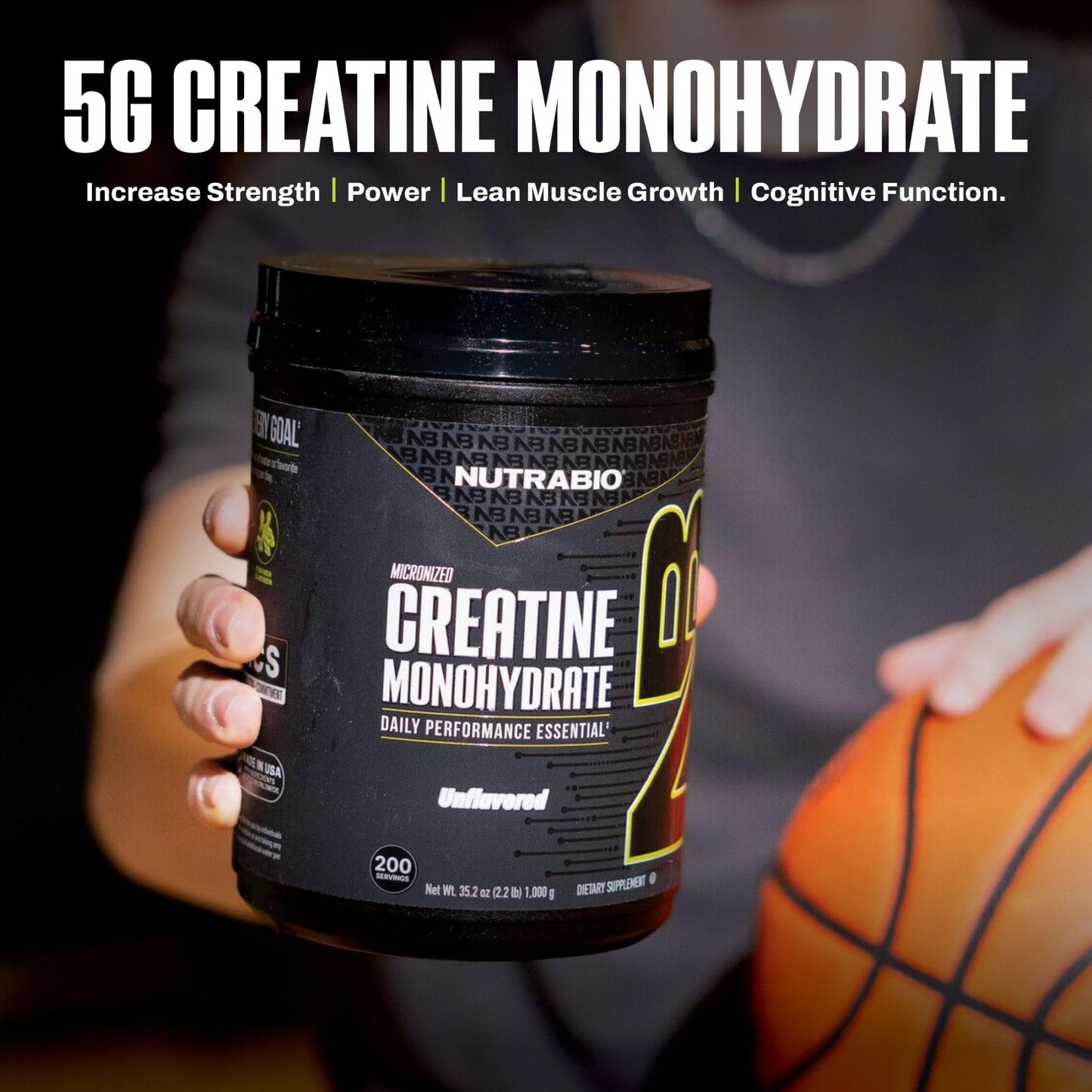 NutraBio Pure Micronized Creatine Monohydrate Powder Supplement, Unflavored, (1000 g) - Supports Bulk Muscle Energy, Recovery, and Strength - HPLC Tested Creatine Powder - dailyvitalstore
