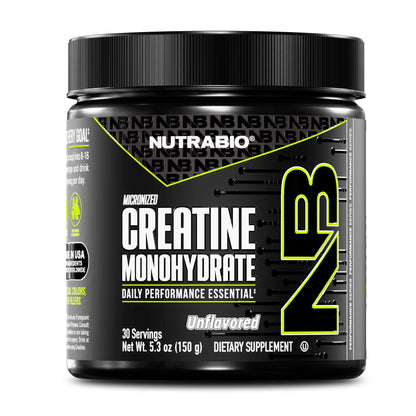 NutraBio Pure Micronized Creatine Monohydrate Powder Supplement, Unflavored, (150 g) - Supports Bulk Muscle Energy, Recovery, and Strength - HPLC Tested Creatine Powder Supplement for Men and Women - dailyvitalstore