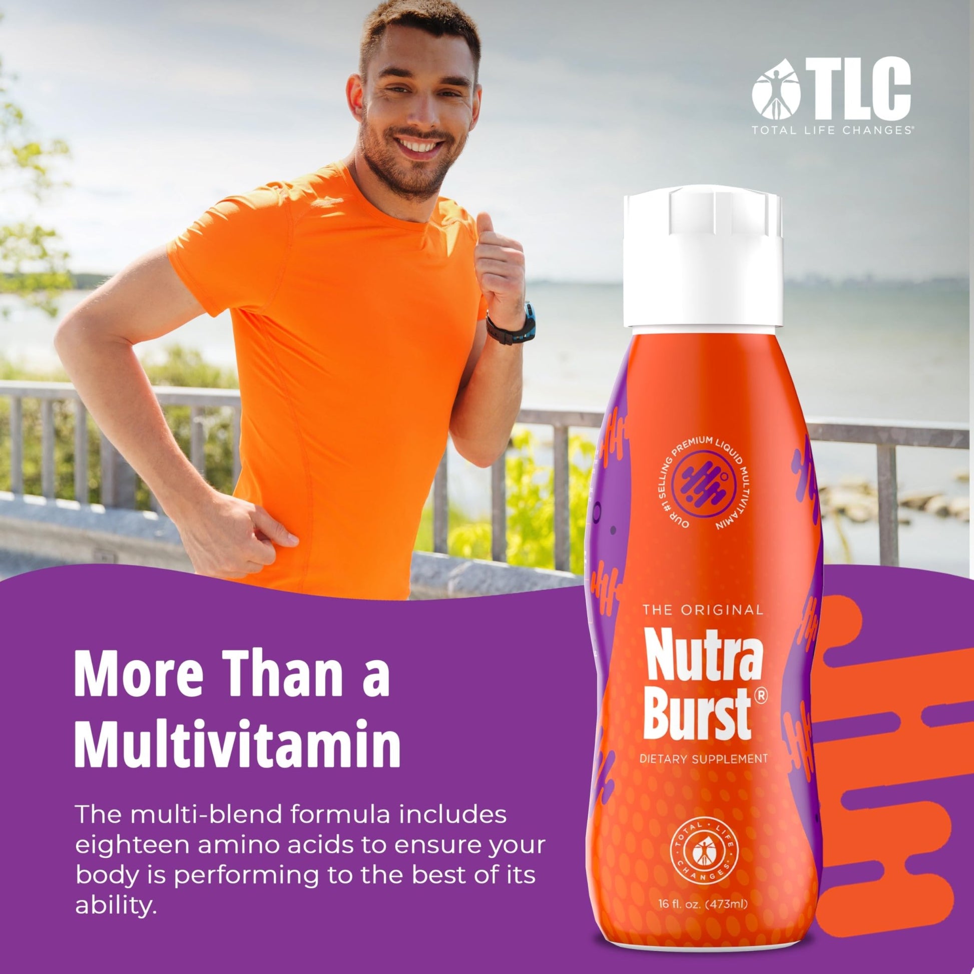 NutraBurst - Liquid Multivitamin, Daily Nutritional Support, Packed with Essential Vitamins and Minerals, 16 fl. oz - dailyvitalstore