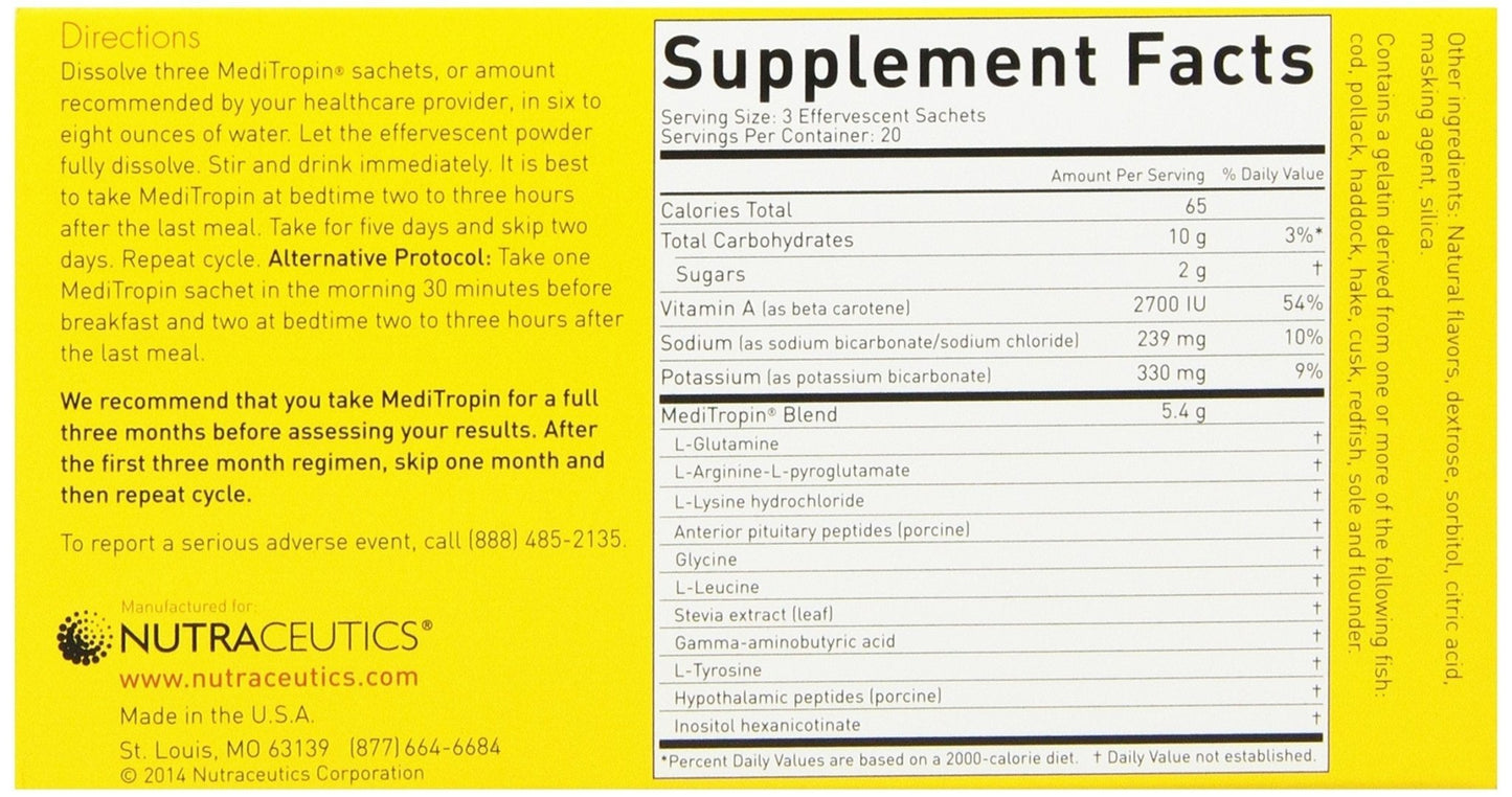 Nutraceutics Meditropin – Anti-Aging Amino Acid Supplement for Adults – Supports Natural Growth Hormone Production, Vitality & Recovery – 60 Sachets - dailyvitalstore