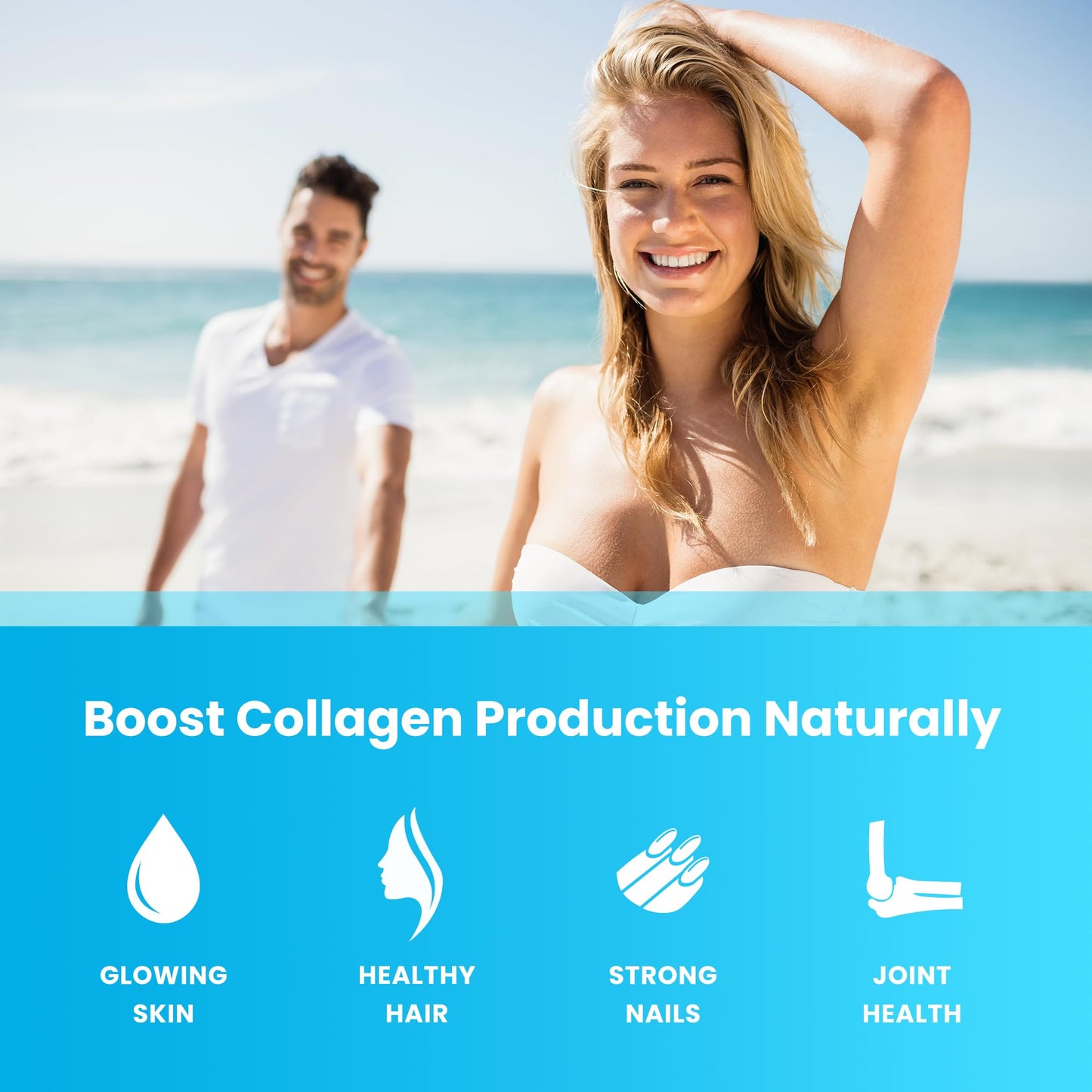 NutraChamps Collagen Boosting Gummies, Collagen Booster Gummy for Natural Collagen Production, Vegan Pectin Supplements Chews for Women & Men, - dailyvitalstore