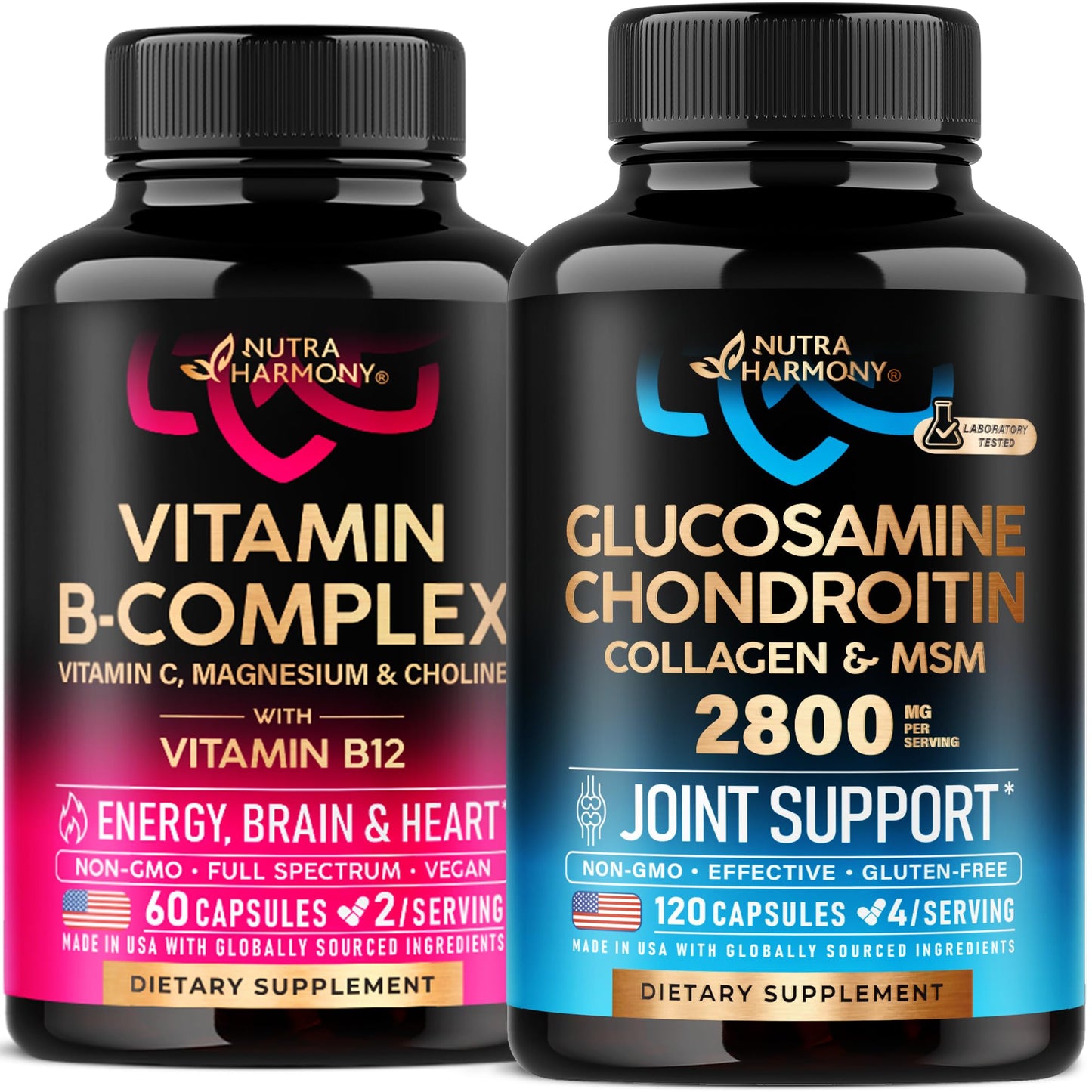 NUTRAHARMONY Vitamin B Complex & Glucosamine Chondroitin Capsules - dailyvitalstore