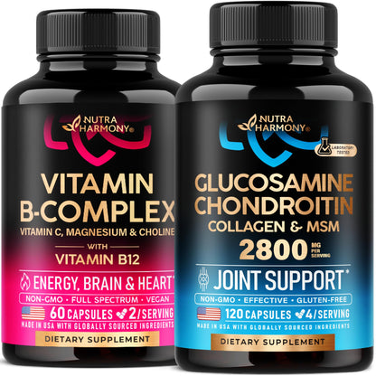 NUTRAHARMONY Vitamin B Complex & Glucosamine Chondroitin Capsules - dailyvitalstore