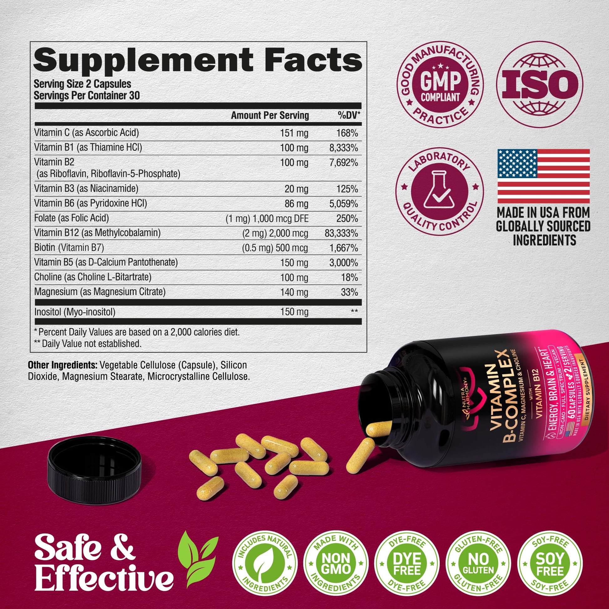 NUTRAHARMONY Vitamin B Complex & Glucosamine Chondroitin Capsules - dailyvitalstore