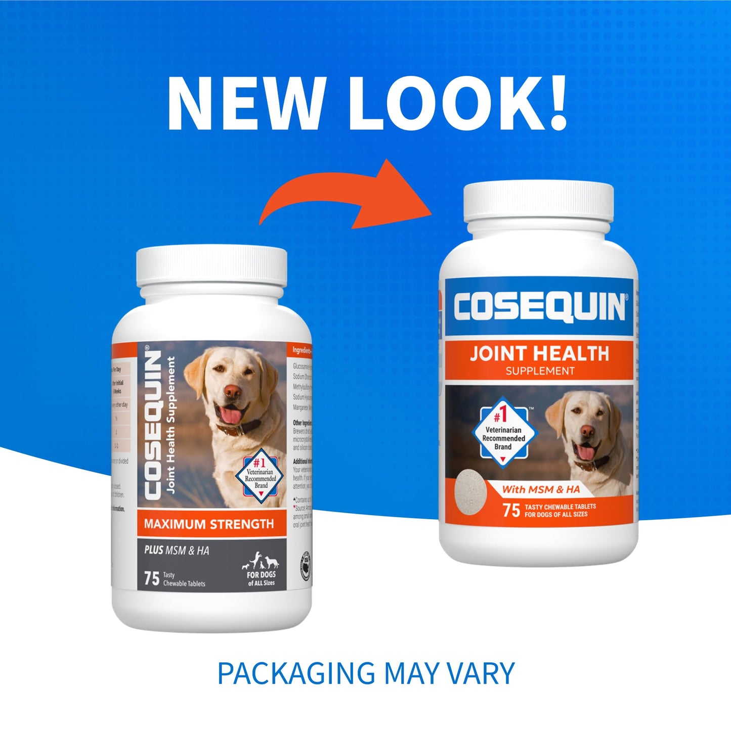 Nutramax Cosequin for Dogs Joint Health Supplement, Contains Glucosamine for Dogs, Plus Chondroitin, MSM and HA, Supports Healthy Joints, Chewable Tablets, 75 Count - dailyvitalstore