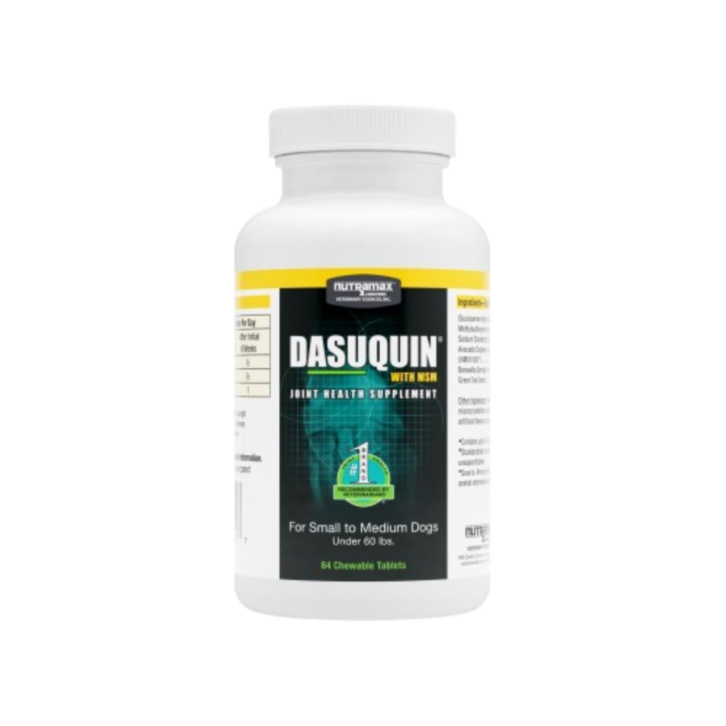 Nutramax Dasuquin for Small to Medium Dogs, Joint Health Supplement, Contains Glucosamine for Dogs, Plus Chondroitin, ASU, MSM and More, Supports Healthy Joints, Chewable Tablets, 84 Count - dailyvitalstore